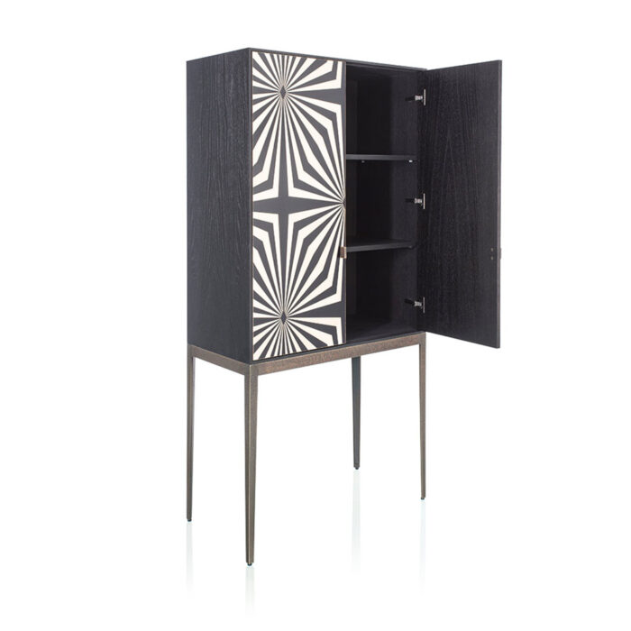 Zebra Soft Marquetry Cabinet