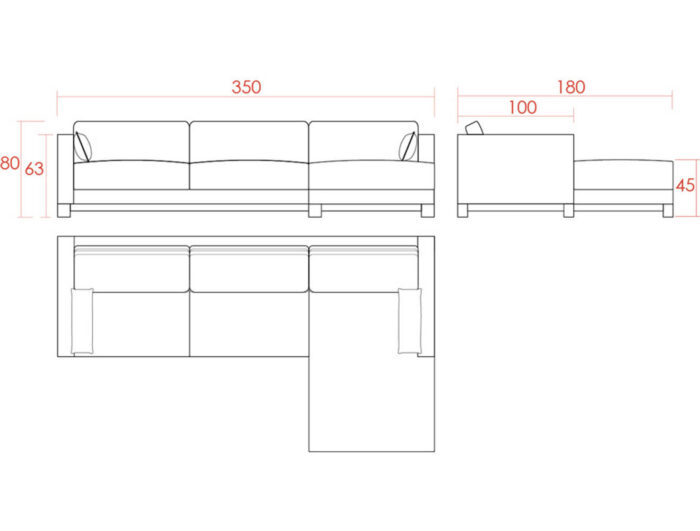 Urbino d'angle Sofa